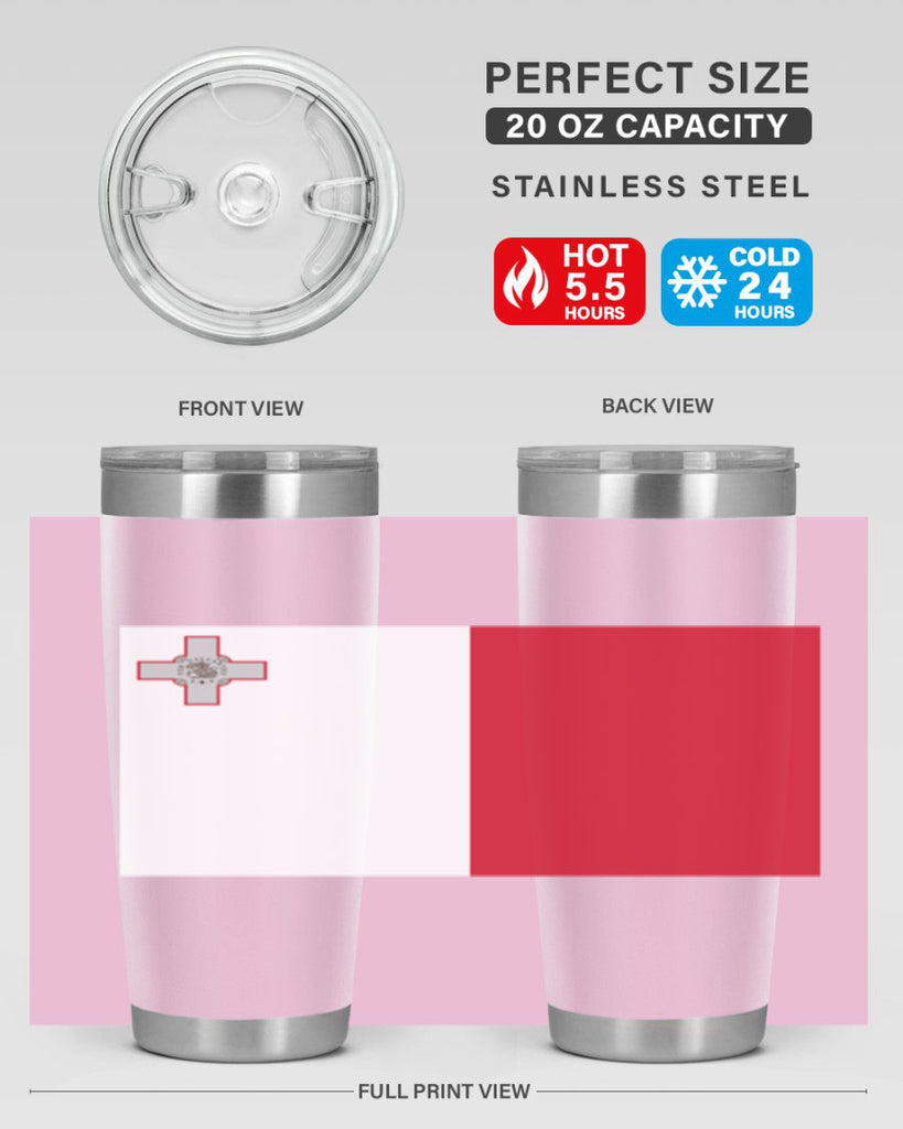 Malta 91#- world flags- Tumbler