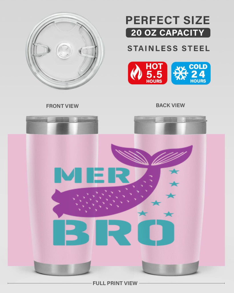 Mer Bro 322#- mermaid- Tumbler