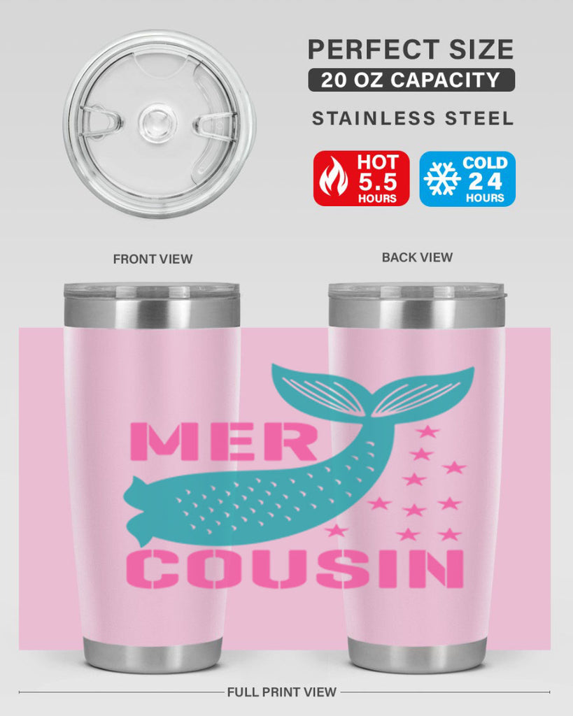 Mer Cousin 324#- mermaid- Tumbler