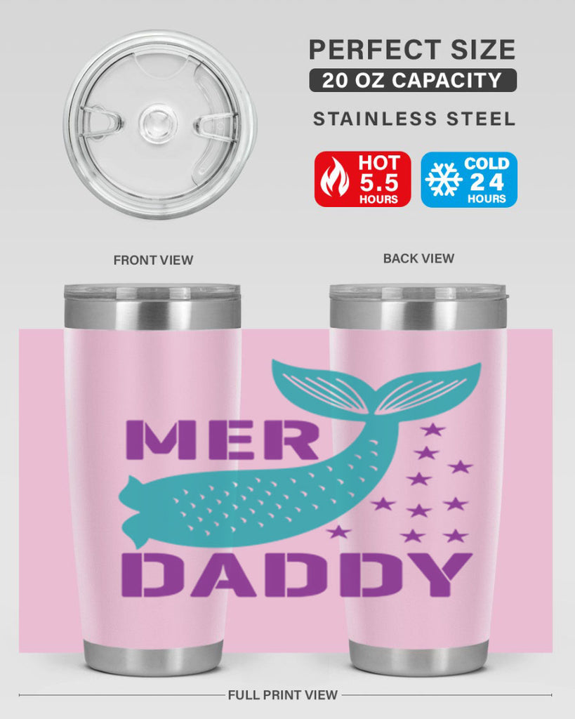 Mer Daddy 326#- mermaid- Tumbler