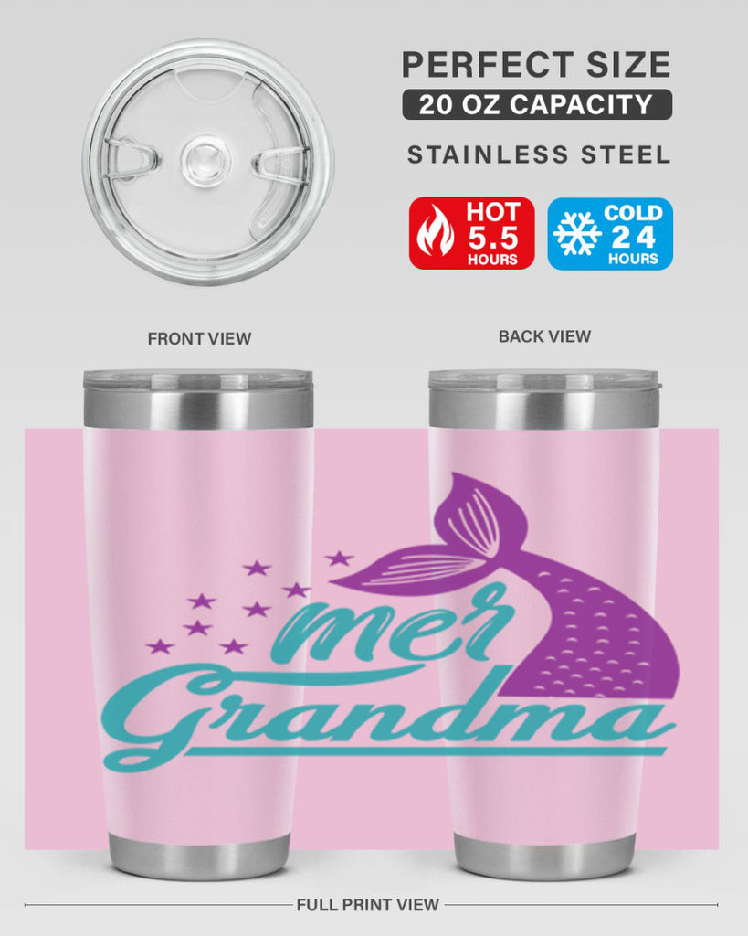 Mer Grandma 328#- mermaid- Tumbler