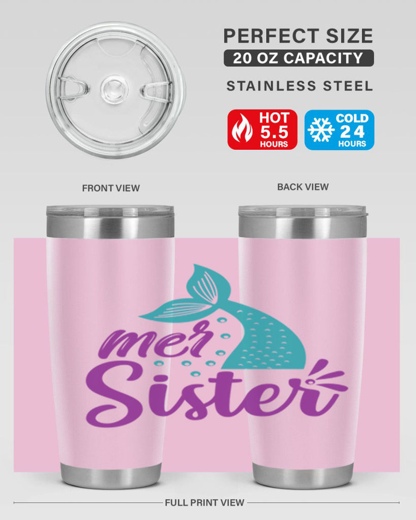 Mer Sister 346#- mermaid- Tumbler