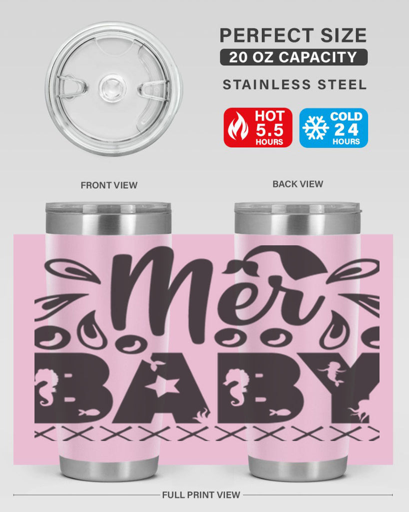 Mer baby 348#- mermaid- Tumbler