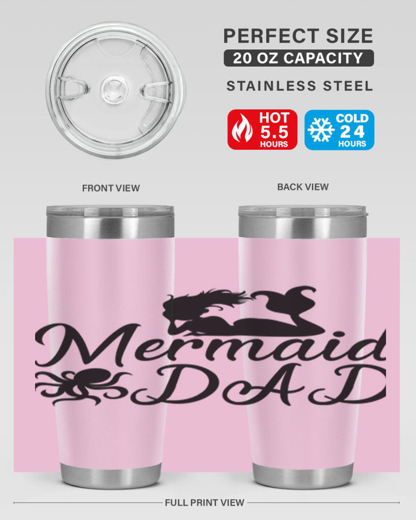 Mermaid Dad 357#- mermaid- Tumbler