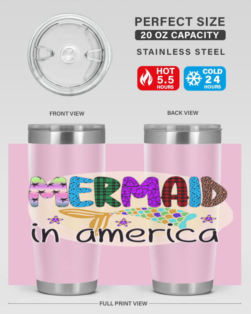 Mermaid In America 419#- mermaid- Tumbler