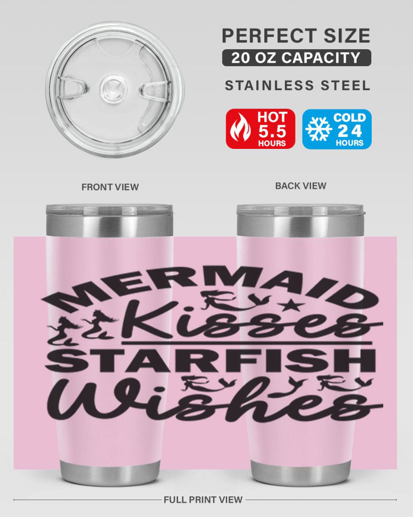 Mermaid Kisses Starfish Wishes 424#- mermaid- Tumbler