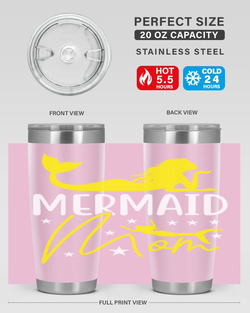 Mermaid Mom 370#- mermaid- Tumbler