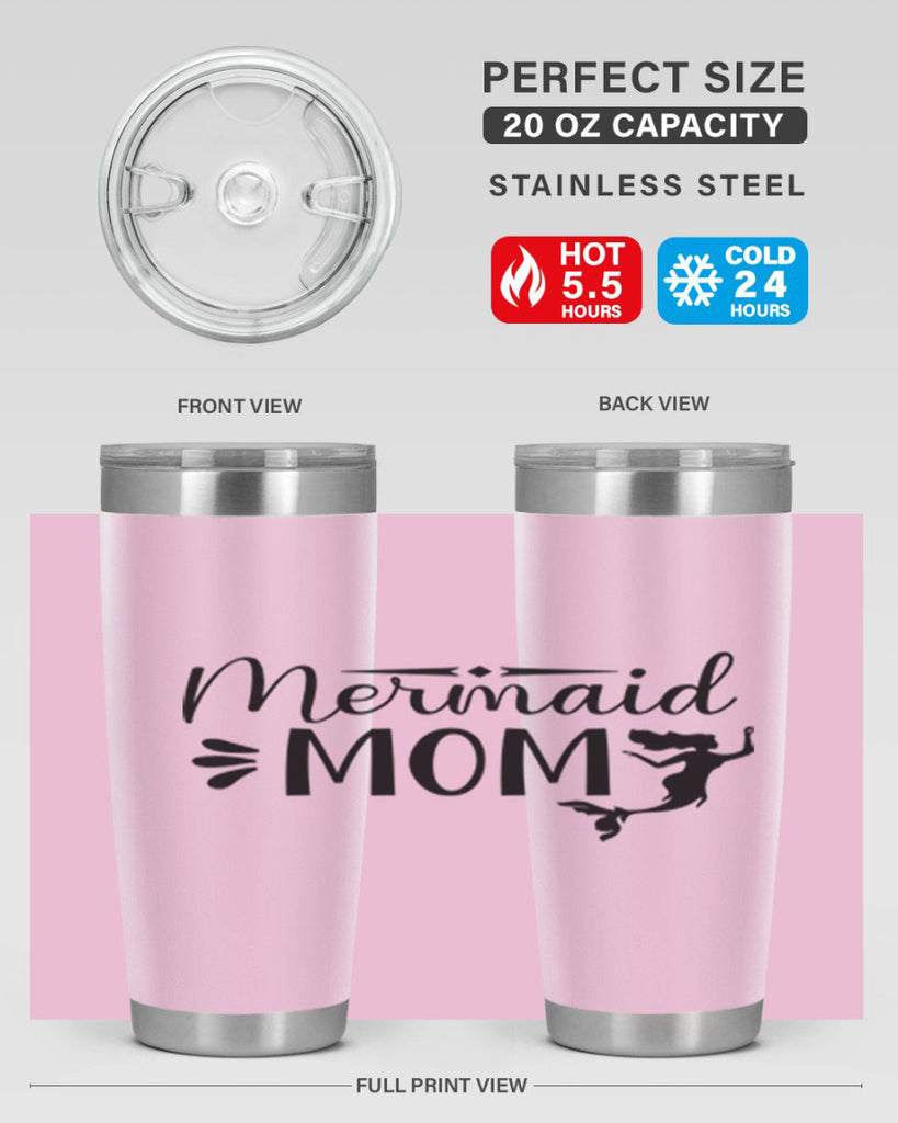 Mermaid Mom 372#- mermaid- Tumbler