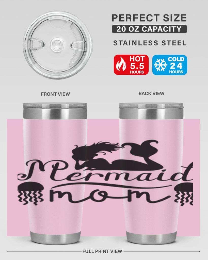 Mermaid Mom 373#- mermaid- Tumbler