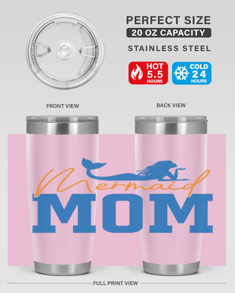 Mermaid Mom 375#- mermaid- Tumbler