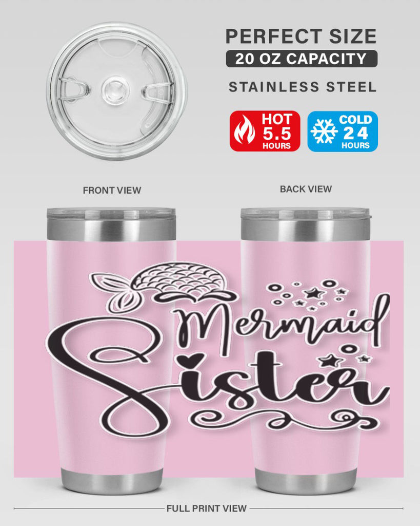 Mermaid Sister 441#- mermaid- Tumbler