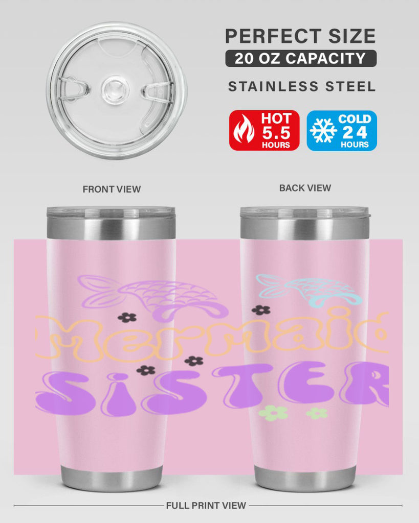 Mermaid Sister 442#- mermaid- Tumbler