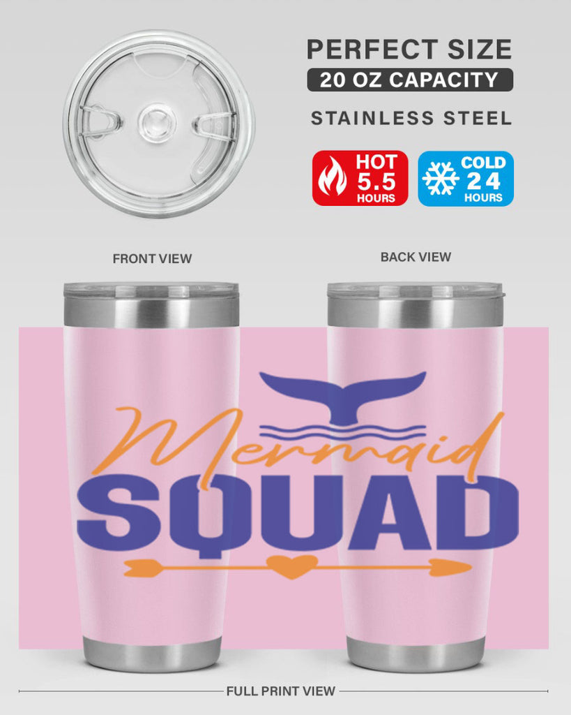 Mermaid Squad 376#- mermaid- Tumbler