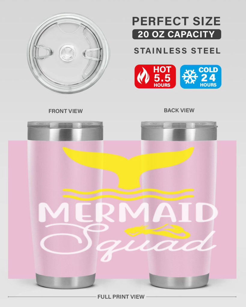 Mermaid Squad 380#- mermaid- Tumbler