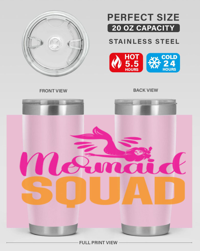 Mermaid Squad 381#- mermaid- Tumbler