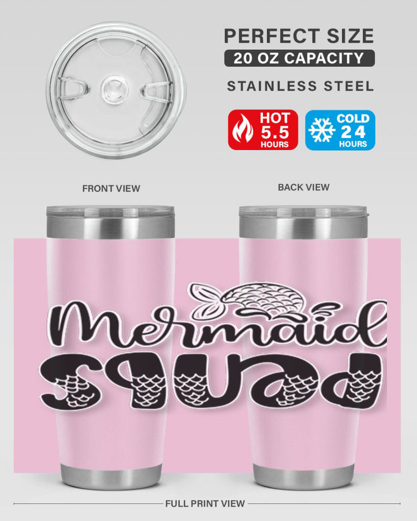 Mermaid Squad 444#- mermaid- Tumbler