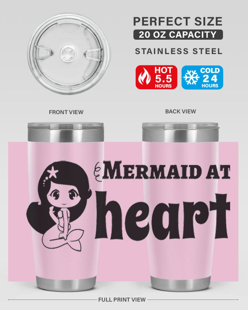 Mermaid at heart 393#- mermaid- Tumbler