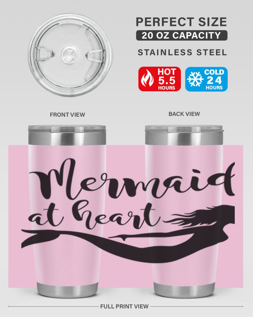 Mermaid at heart 395#- mermaid- Tumbler