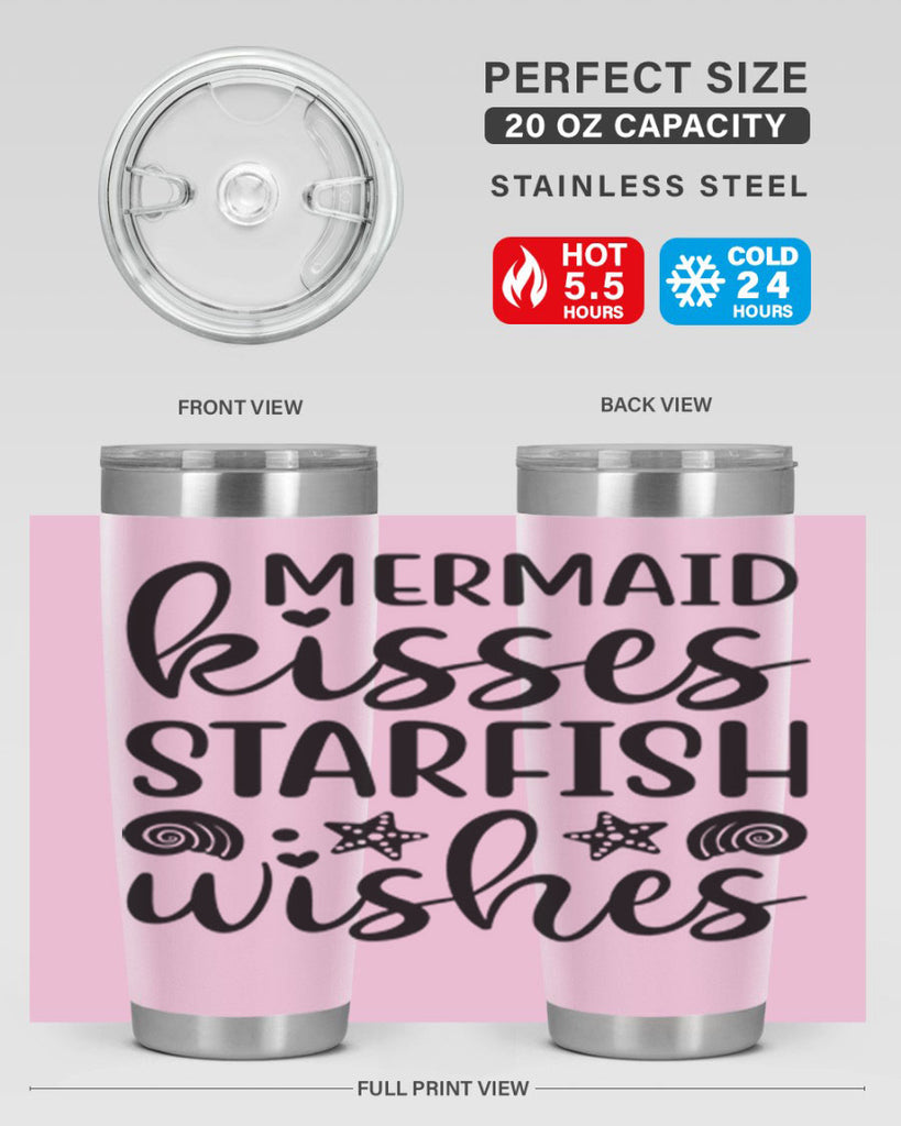 Mermaid kisses starfish wishes 426#- mermaid- Tumbler