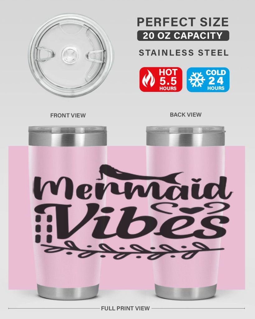 Mermaid vibes 454#- mermaid- Tumbler