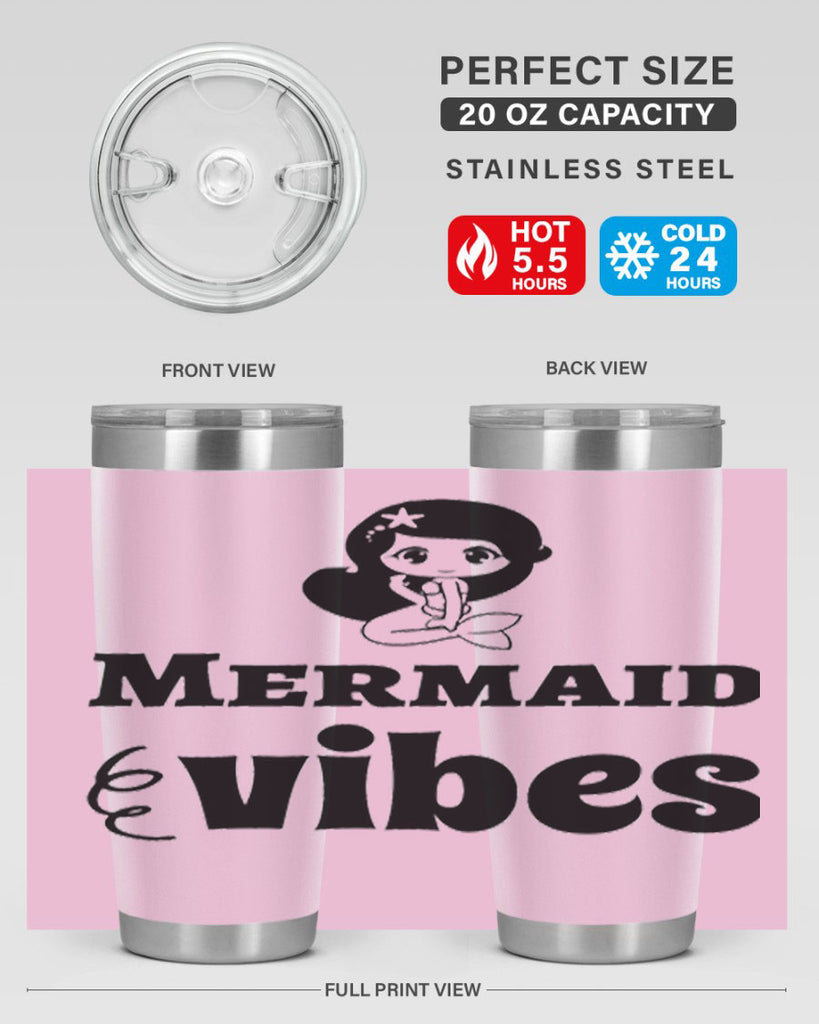 Mermaid vibes 456#- mermaid- Tumbler