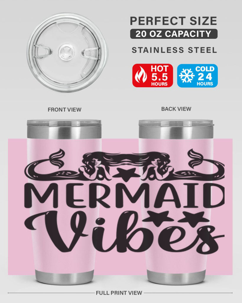 Mermaid vibes 462#- mermaid- Tumbler