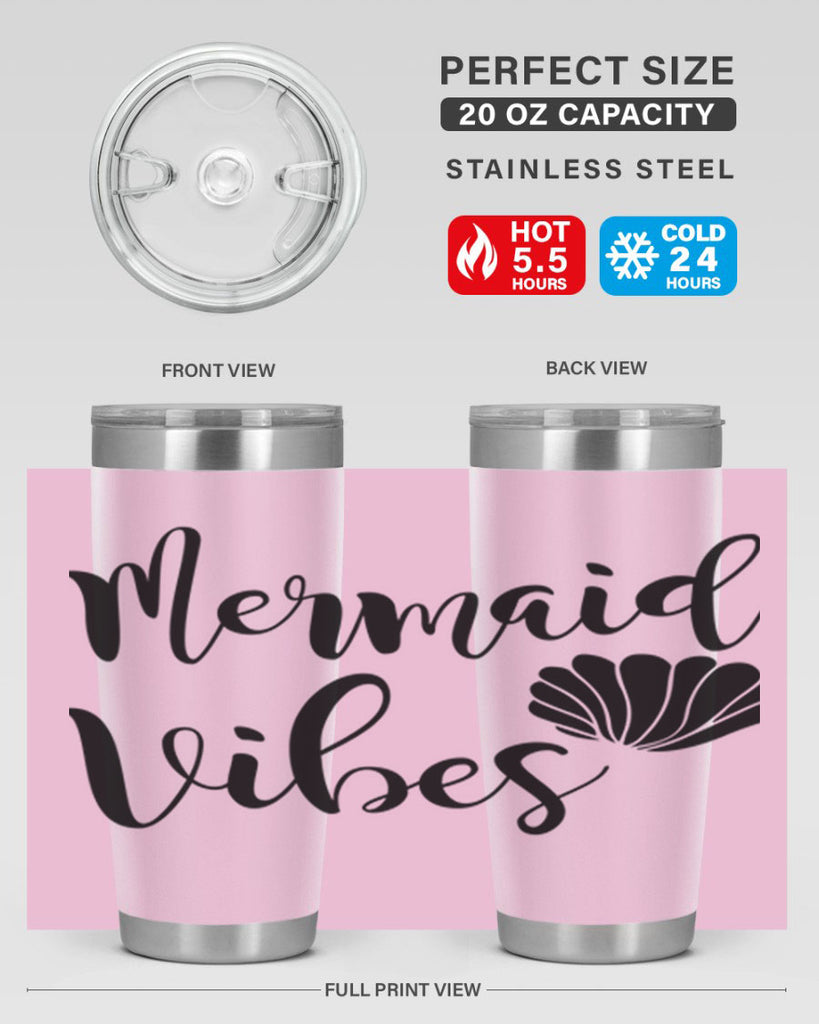 Mermaid vibes 464#- mermaid- Tumbler