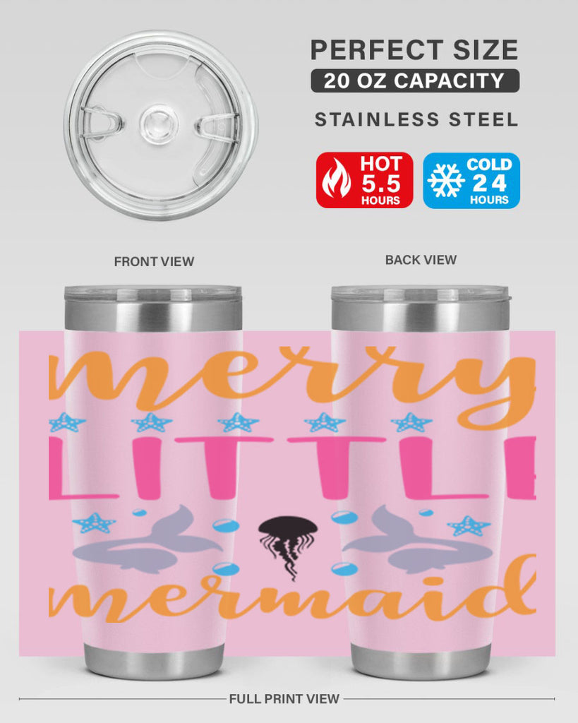 Merry Little Mermaid Design 503#- mermaid- Tumbler