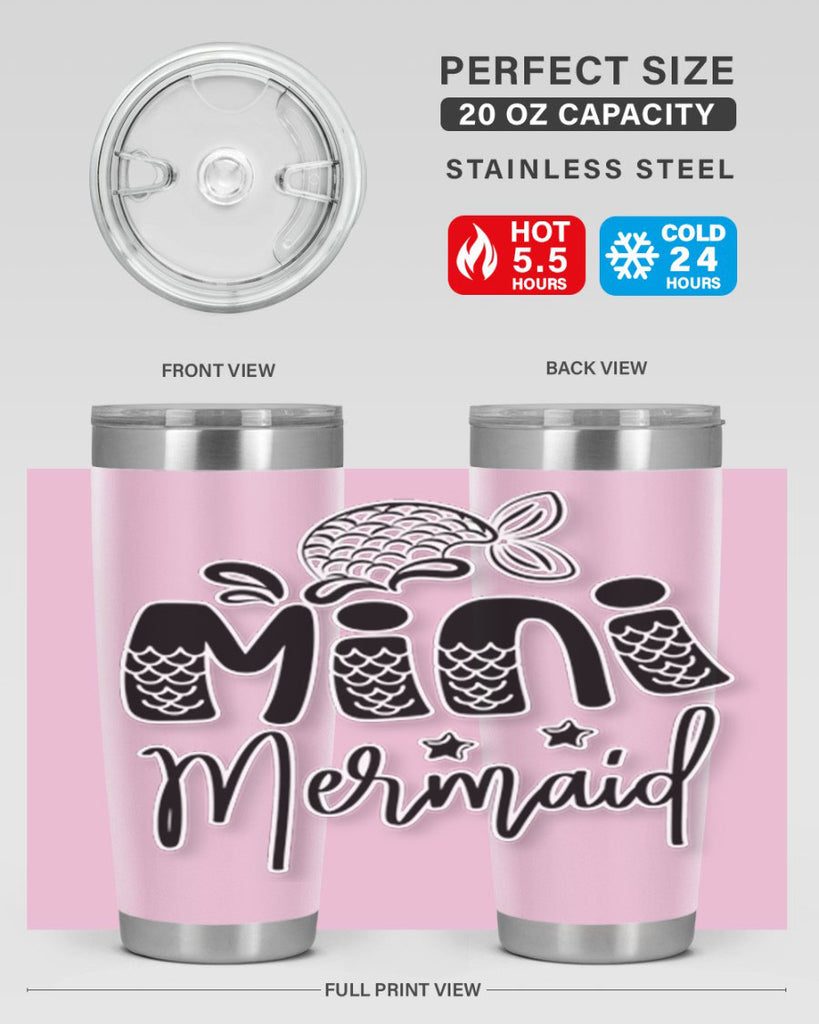 Mini Mermaid 508#- mermaid- Tumbler