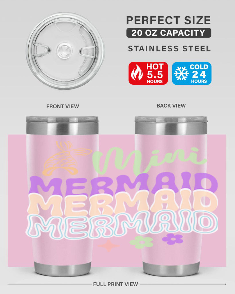 Mini Mermaid 509#- mermaid- Tumbler