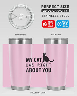 My Cat Was Right Style 72#- cat- Tumbler