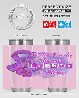 No One Figh Alone AlzheimerS Awareness 200#- alzheimers- Tumbler