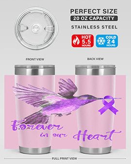 No One Figh Alone Ribbon Alzheimer 201#- alzheimers- Tumbler