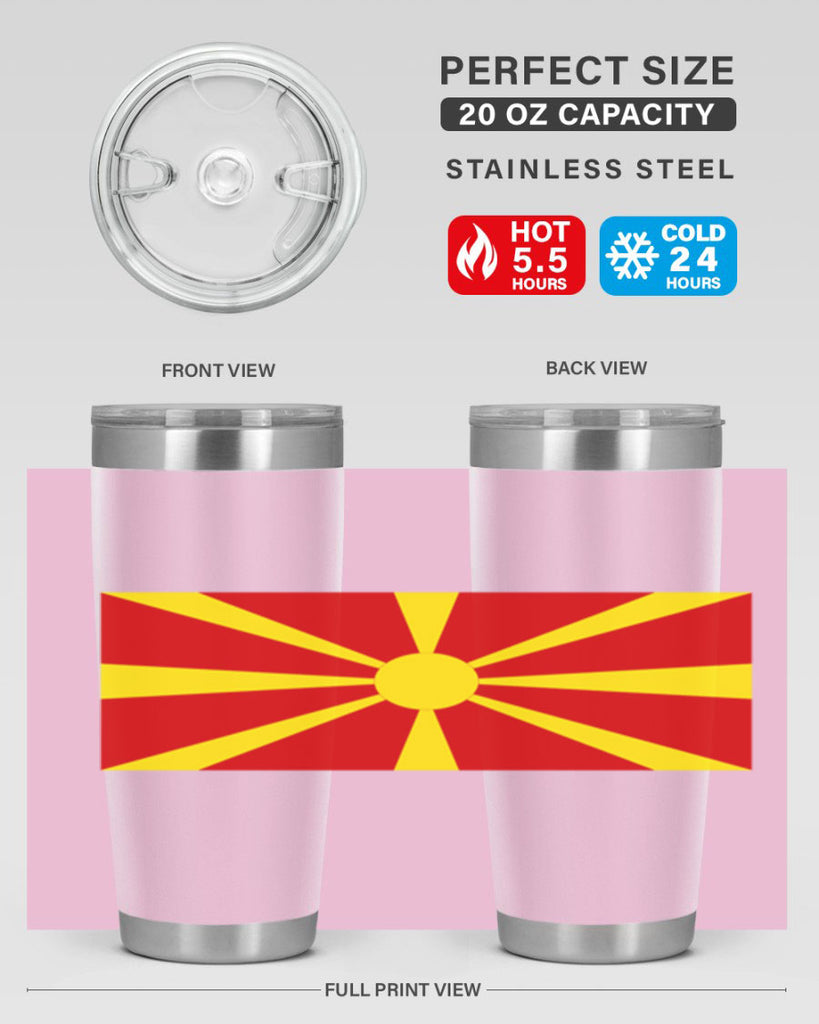 North Macedonia 69#- world flags- Tumbler