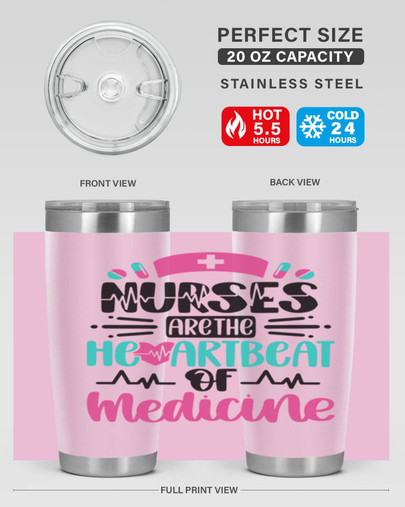 Nurses Are The Heartbeat Style Style 90#- nurse- tumbler