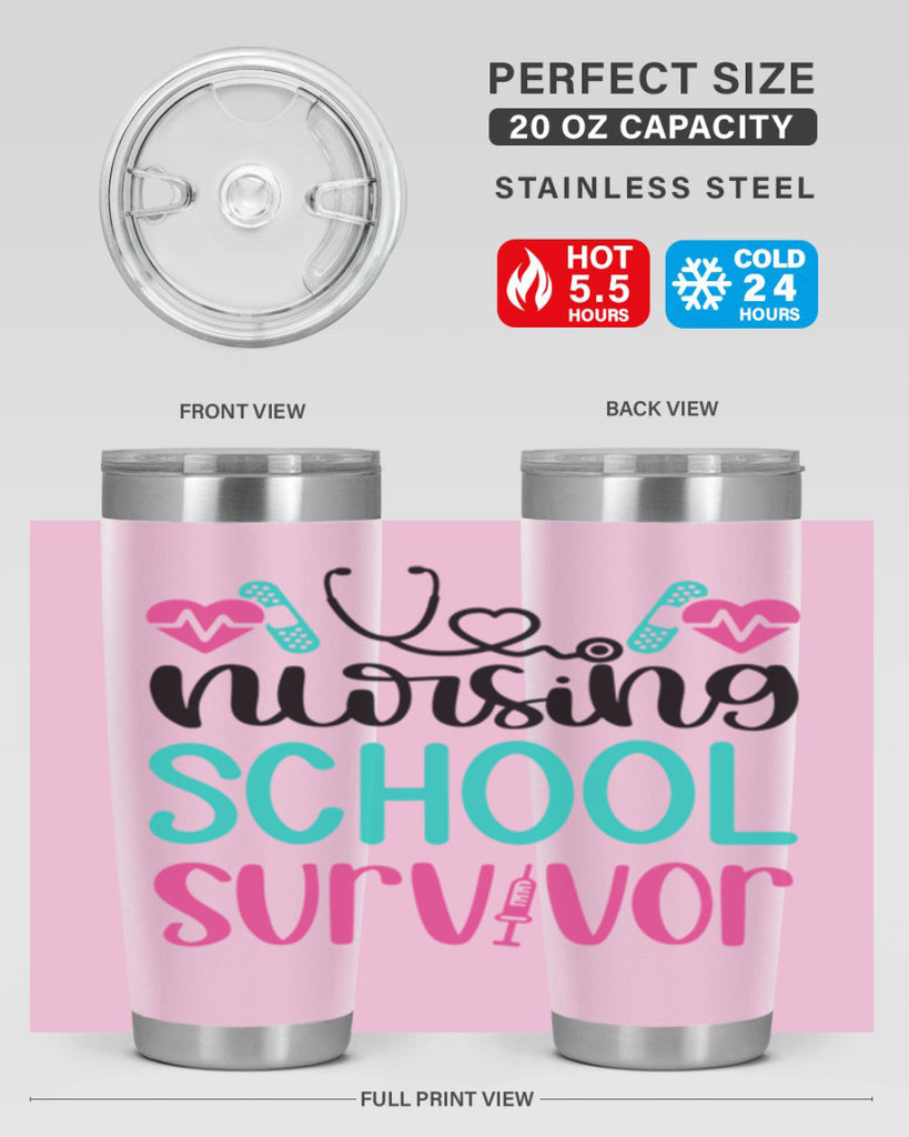 Nursing School Survivor Style Style 63#- nurse- tumbler