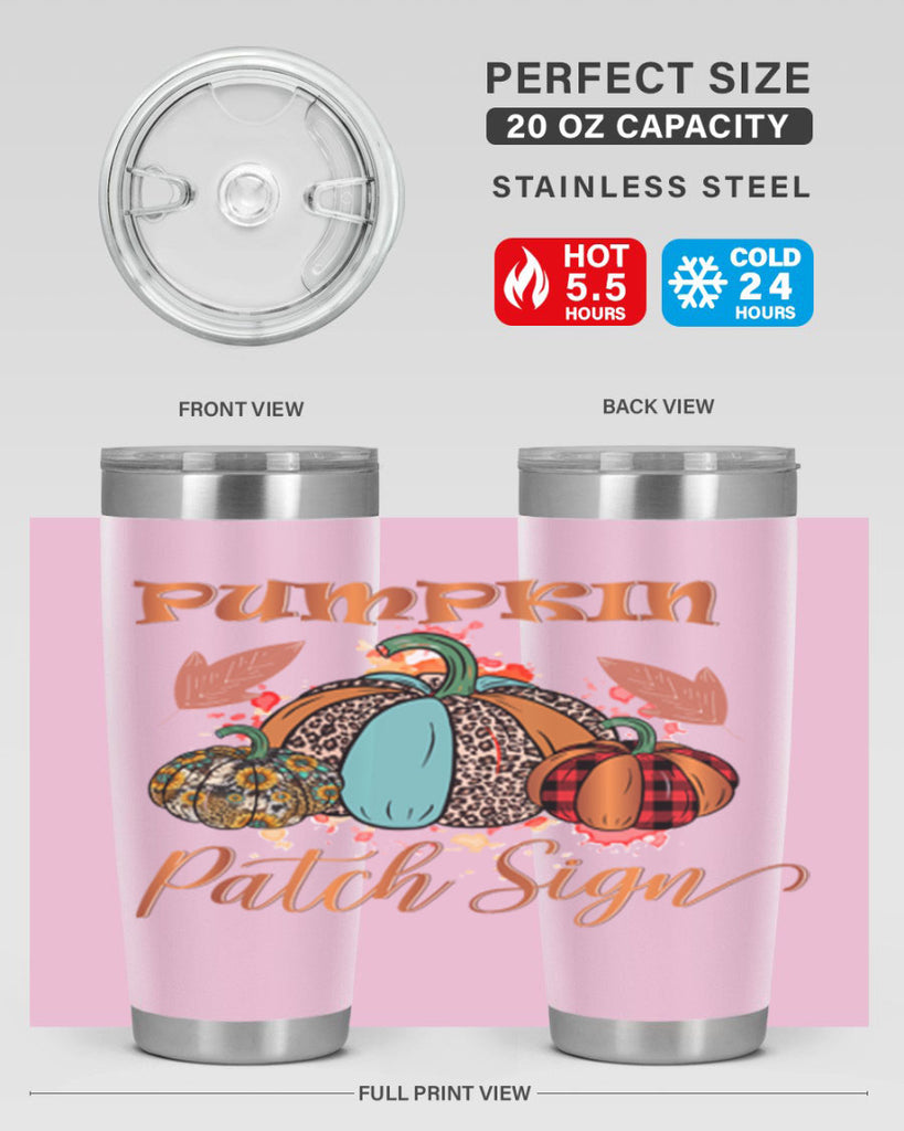 Pumpkin Patch Sign 530#- fall- Tumbler