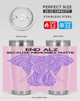 Purple Elephant Alzheimer Awareness 212#- alzheimers- Cotton Tank