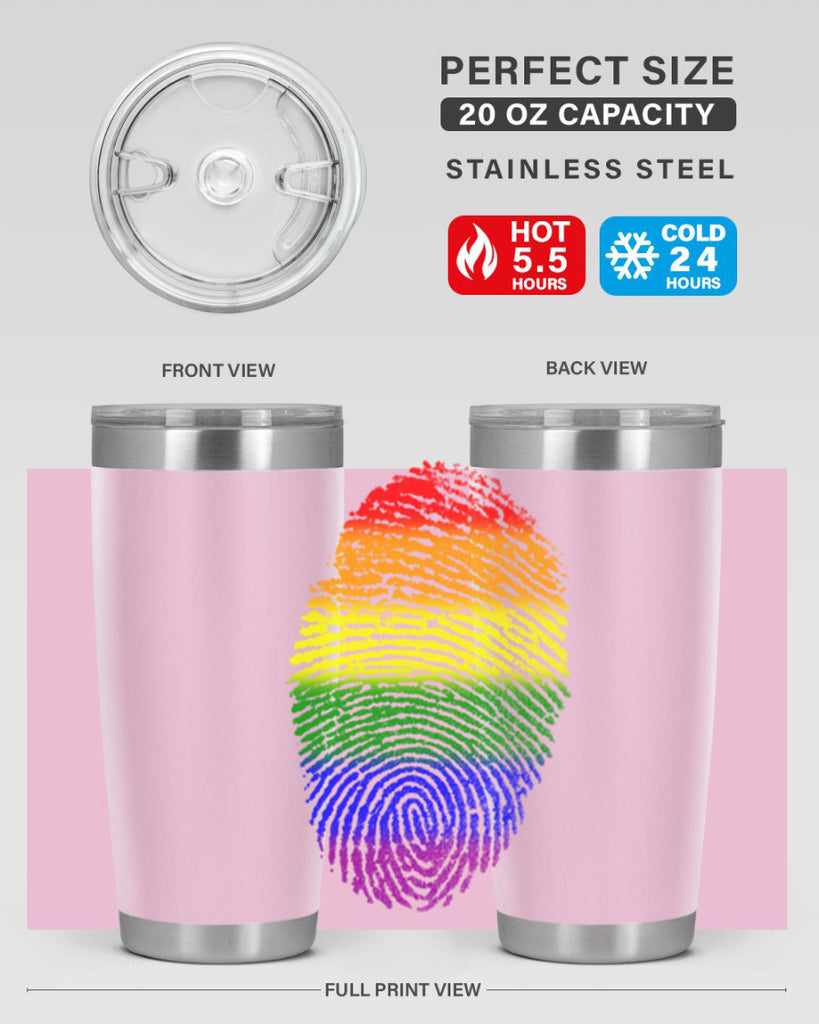 Rainbow Finger print 10#- lgbt- Tumbler