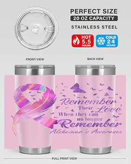 Remember heir Love Alzheimer Awareness 213#- alzheimers- Tumbler