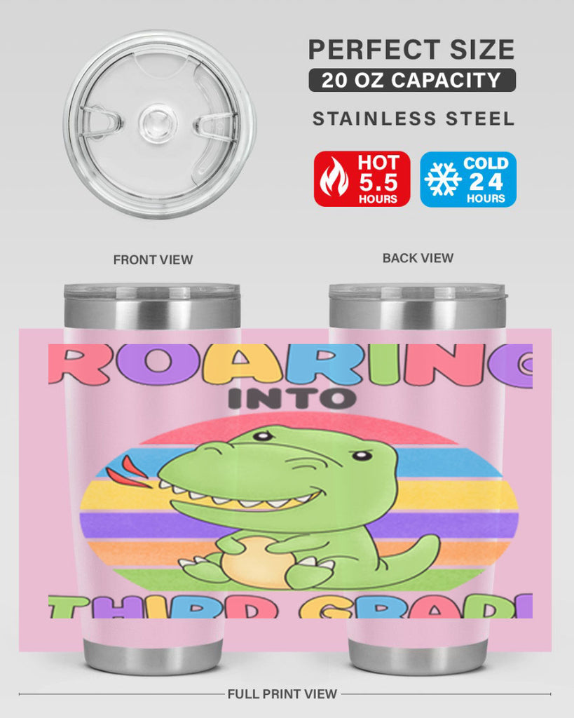 Roaring to 3rd Grade Trex 23#- 3rd grade- Tumbler