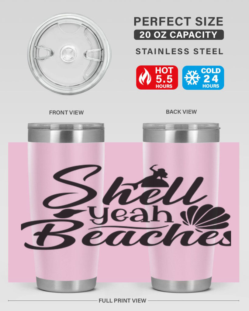 Shell Yeah Beaches 589#- mermaid- Tumbler