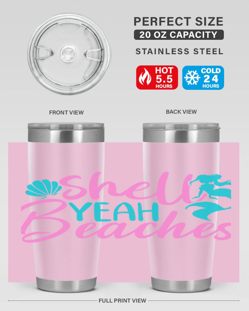 Shell Yeah Beaches 590#- mermaid- Tumbler