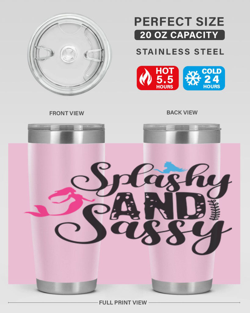 Splashy and Sassy 624#- mermaid- Tumbler