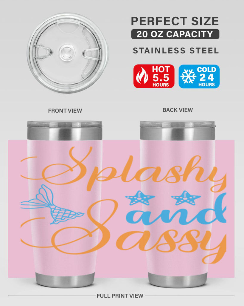 Splashy and Sassy Design 625#- mermaid- Tumbler