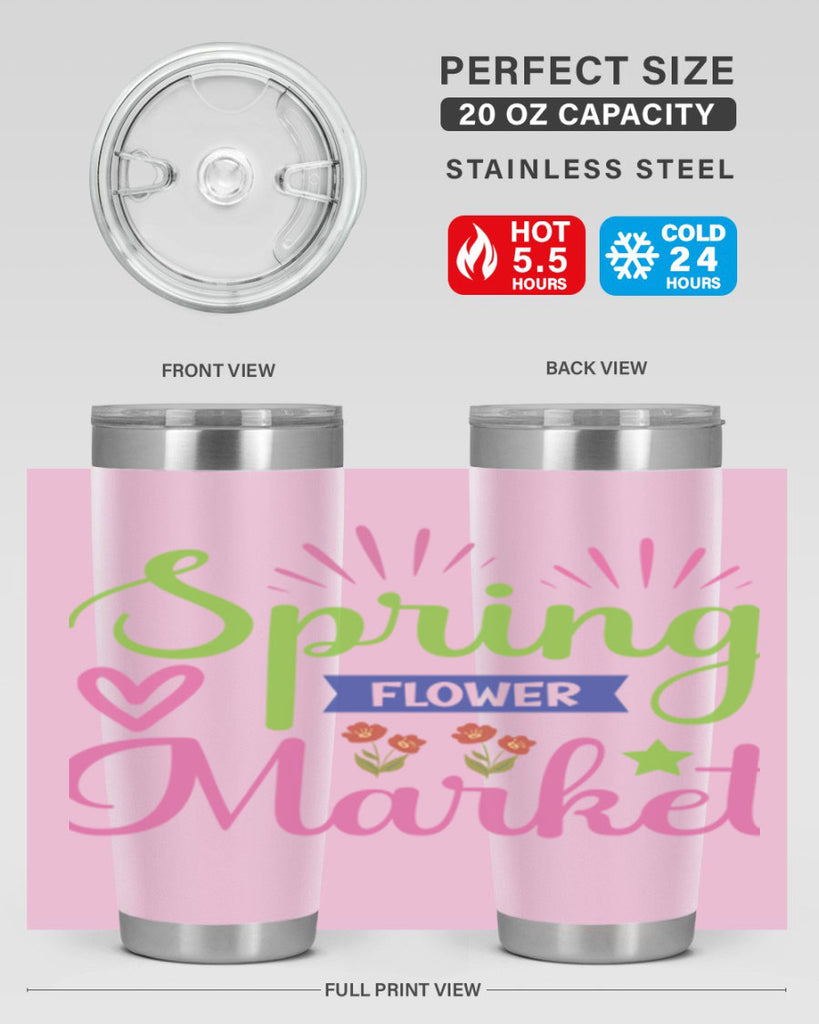 Spring Flower Market  487#- spring- Tumbler