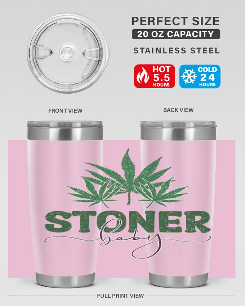 Stoner Baby Sublimation 261#- marijuana- Tumbler