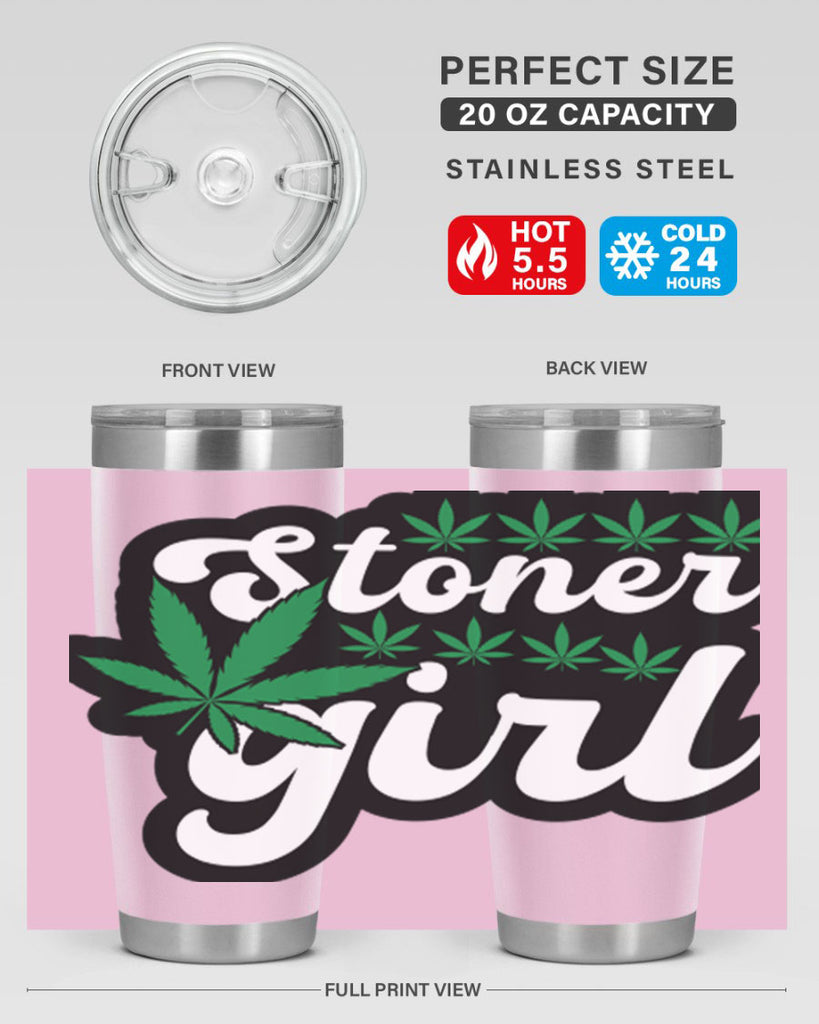 Stoner girl 263#- marijuana- Tumbler