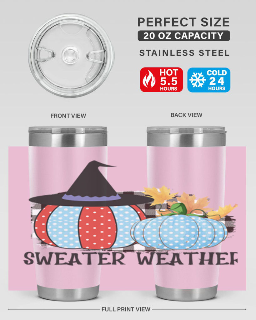 Sweater Weather Pumpkin Gnome 586#- fall- Tumbler