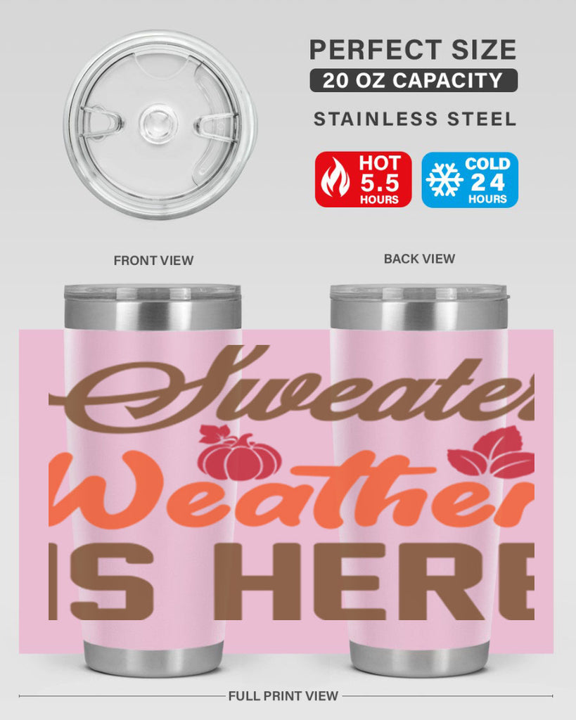 Sweater Weather is Here 585#- fall- Tumbler